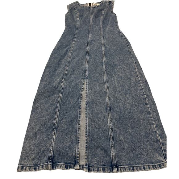 Vintage Abercrombie Fitch Dress Size XSP Extra Small Petite Blue Acid Wash - Picture 2 of 10